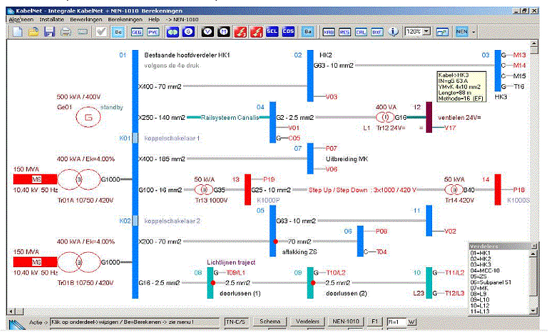 NEN-1010 Kabelberekenings programma Intelec